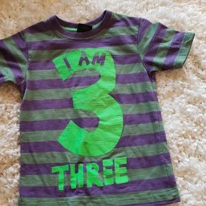 NEXT I AM 3 THREE shirt purple green